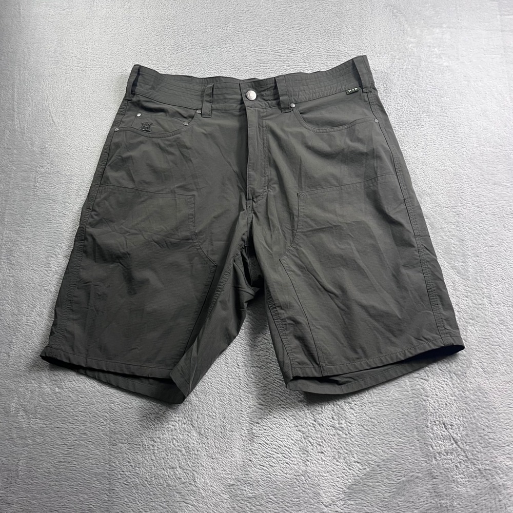 Howler Bros Watermans Work Shorts Mens 33 Grey Ripstop Nylon Stretch Fishing